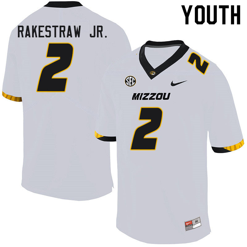 Youth #2 Ennis Rakestraw Jr. Missouri Tigers College Football Jerseys Sale-White